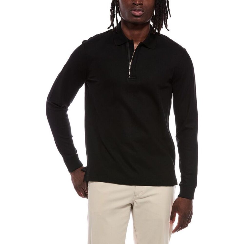 Burberry Mens  1/4-Zip Pullover, Black